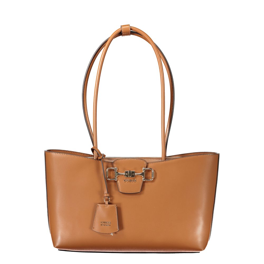 Guess Jeans Janie Tote Bag in Cognac Brown