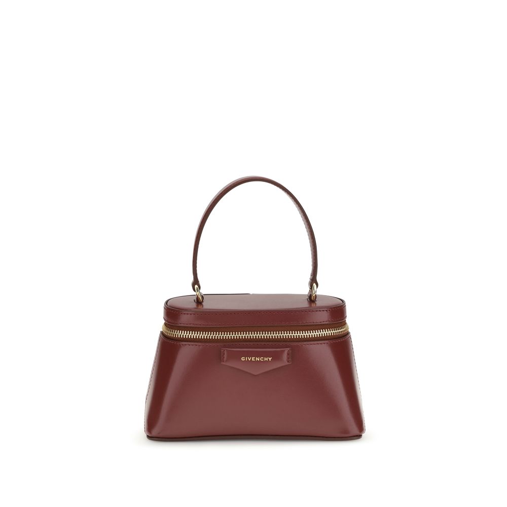 Givenchy Antigona Mini Leather Top Handle Bag Burgundy