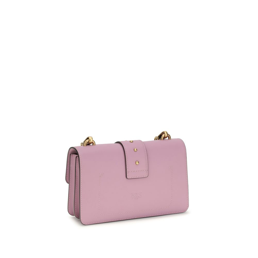 Pinko Love One Mini Shoulder Bag Lilac Leather