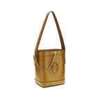 Versace Small Pivot Leather Bucket Bag Gold