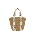 Chloé Beige Raffia Shoulder Bag