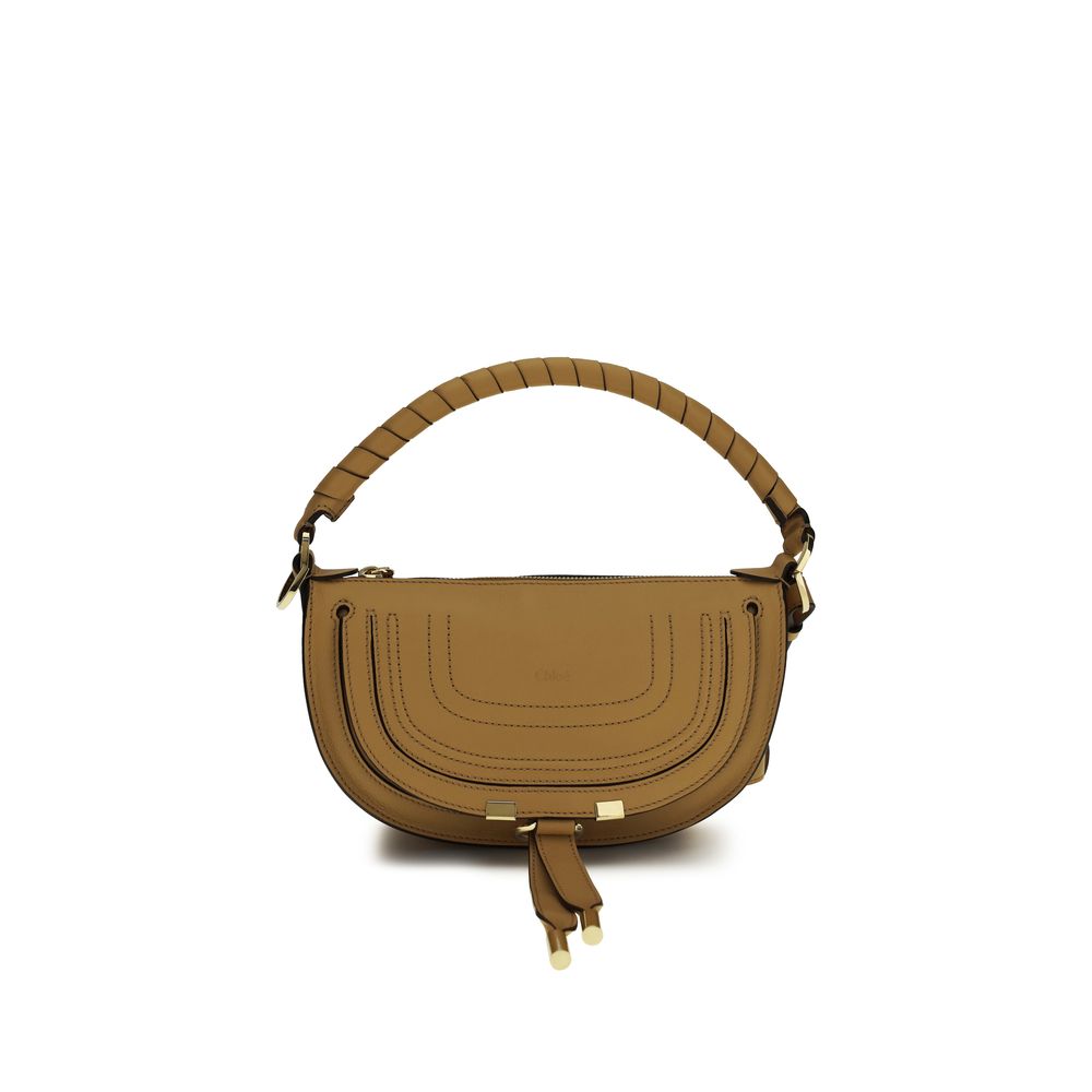 Chloé Marcie Mini Shoulder Bag Brown Calfskin
