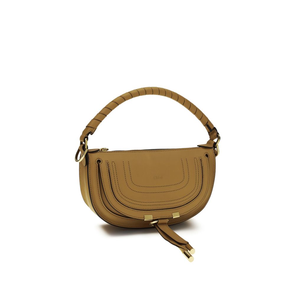 Chloé Marcie Mini Shoulder Bag Brown Calfskin