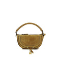 Chloé Marcie Mini Shoulder Bag Suede Calfskin Brown