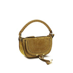 Chloé Marcie Mini Shoulder Bag Suede Calfskin Brown