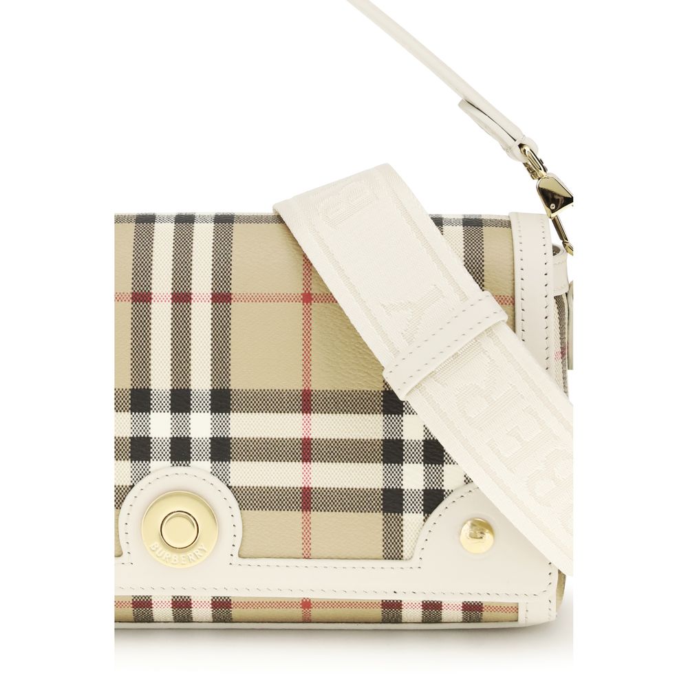 Burberry Note Check Shoulder Bag Archive Beige