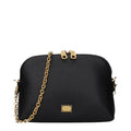 Dolce & Gabbana Sicily Dome Leather Crossbody Bag in Black