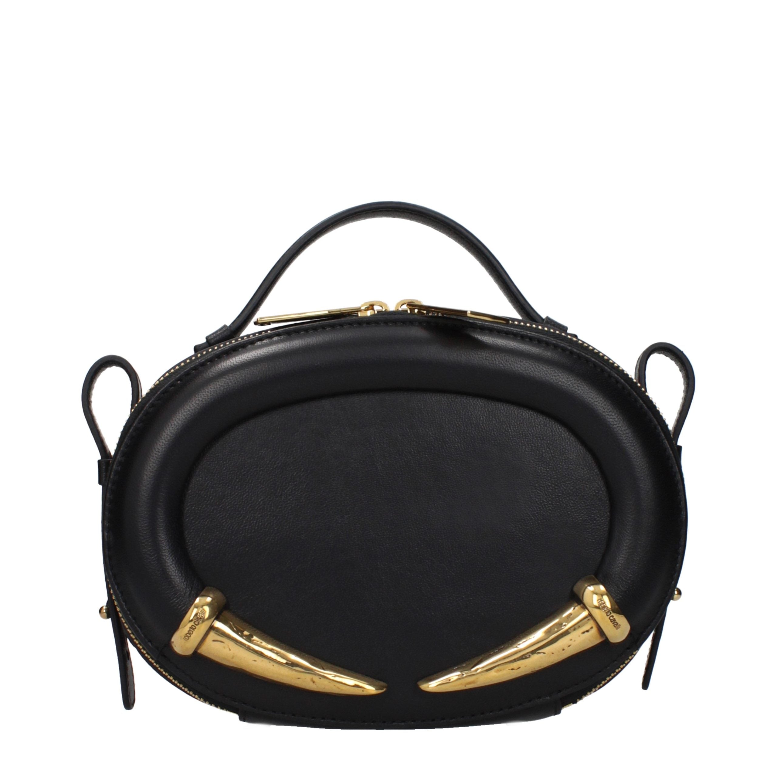 Roberto Cavalli Leather Handbag Black