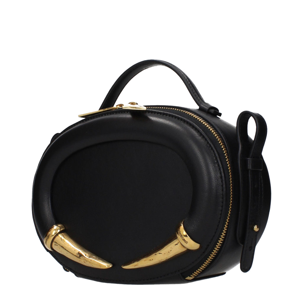 Roberto Cavalli Leather Handbag Black