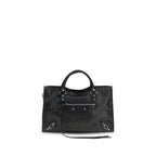 Balenciaga Le City Medium Lambskin Leather Handbag Black