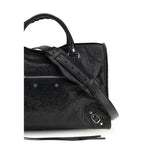 Balenciaga Le City Medium Lambskin Leather Handbag Black