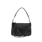 Balenciaga Le City Moto Mini Leather Shoulder Bag in Black