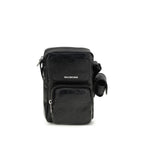 Balenciaga Superbusy Vertical Leather Crossbody Bag in Black