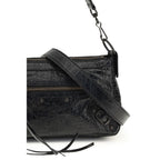 Balenciaga Le City Moto Mini Leather Shoulder Bag in Black