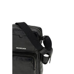 Balenciaga Superbusy Vertical Leather Crossbody Bag in Black
