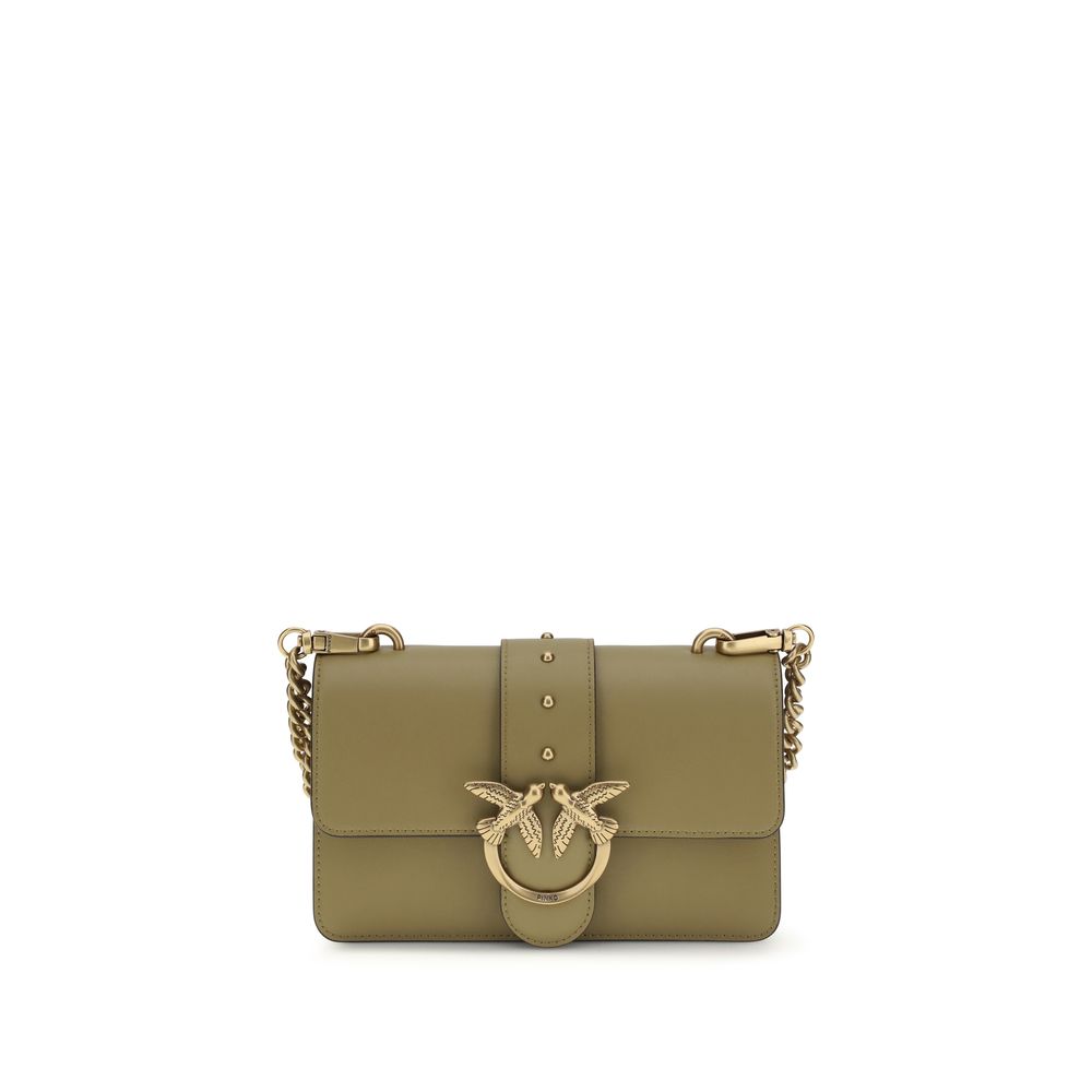 PINKO Bicolor Calf Leather Bos Taurus Shoulder Bag
