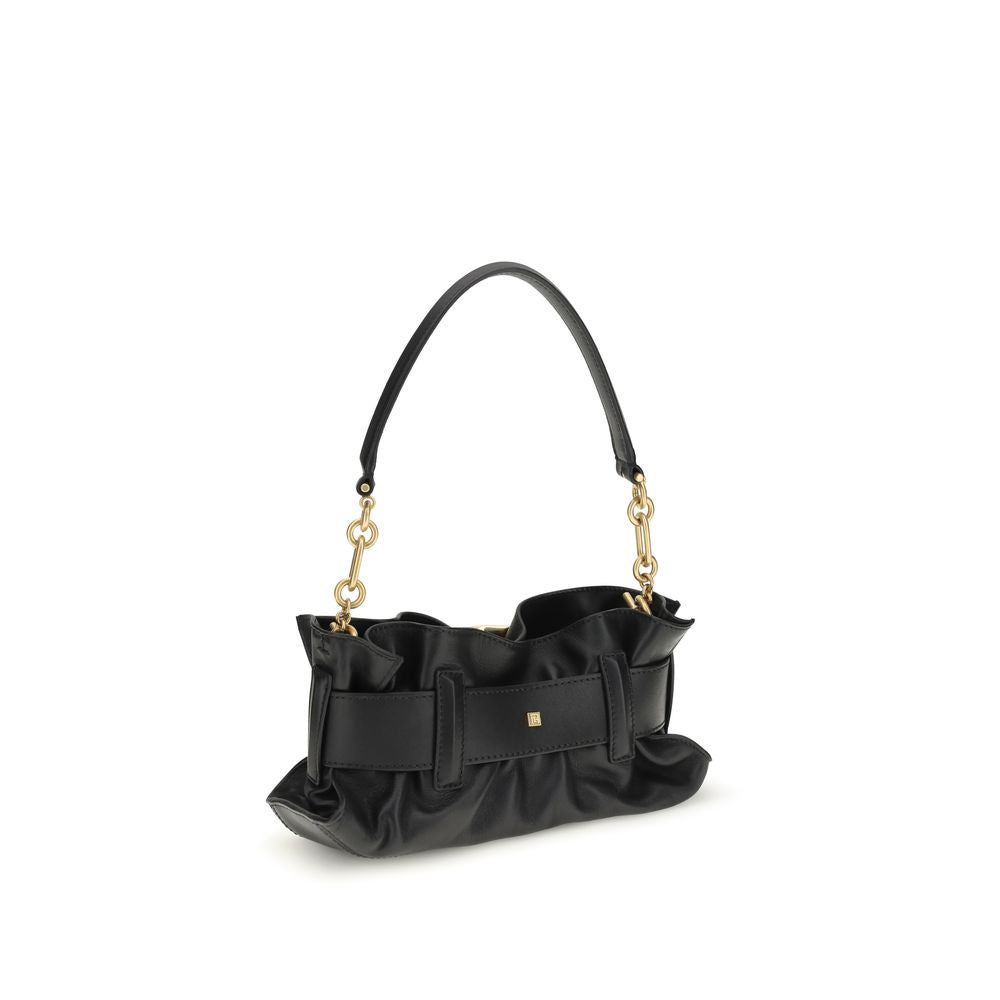 Balmain Black Calf Leather Bos Taurus Shoulder Bag