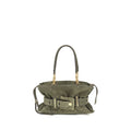 Balmain Large Anthem Bag Khaki Green Suede Leather
