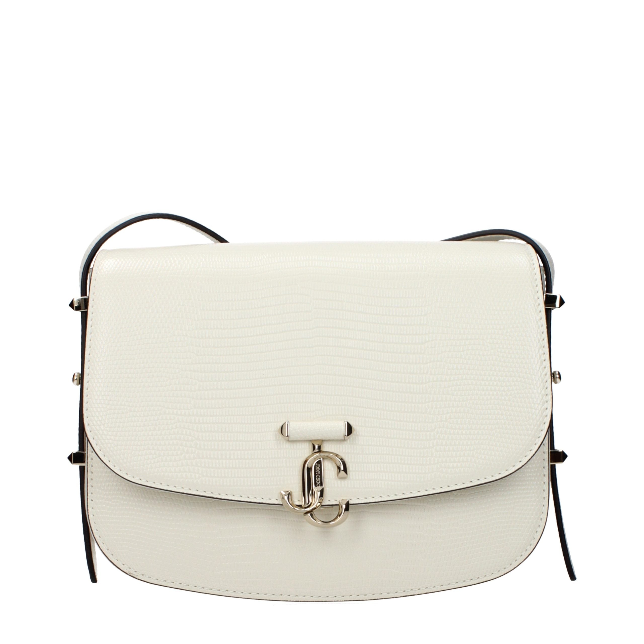 Jimmy Choo JC Crossbody Bag Milk Embossed Leather