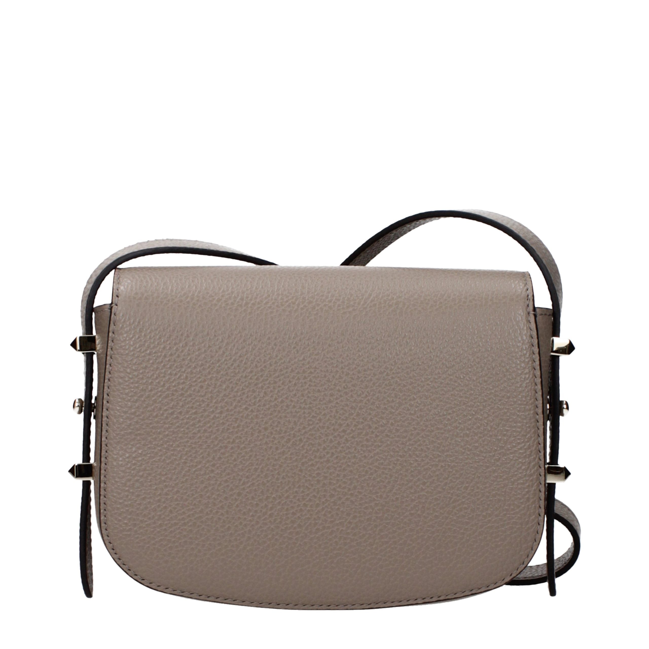 Jimmy Choo JC Shoulder Bag Taupe Grained Leather