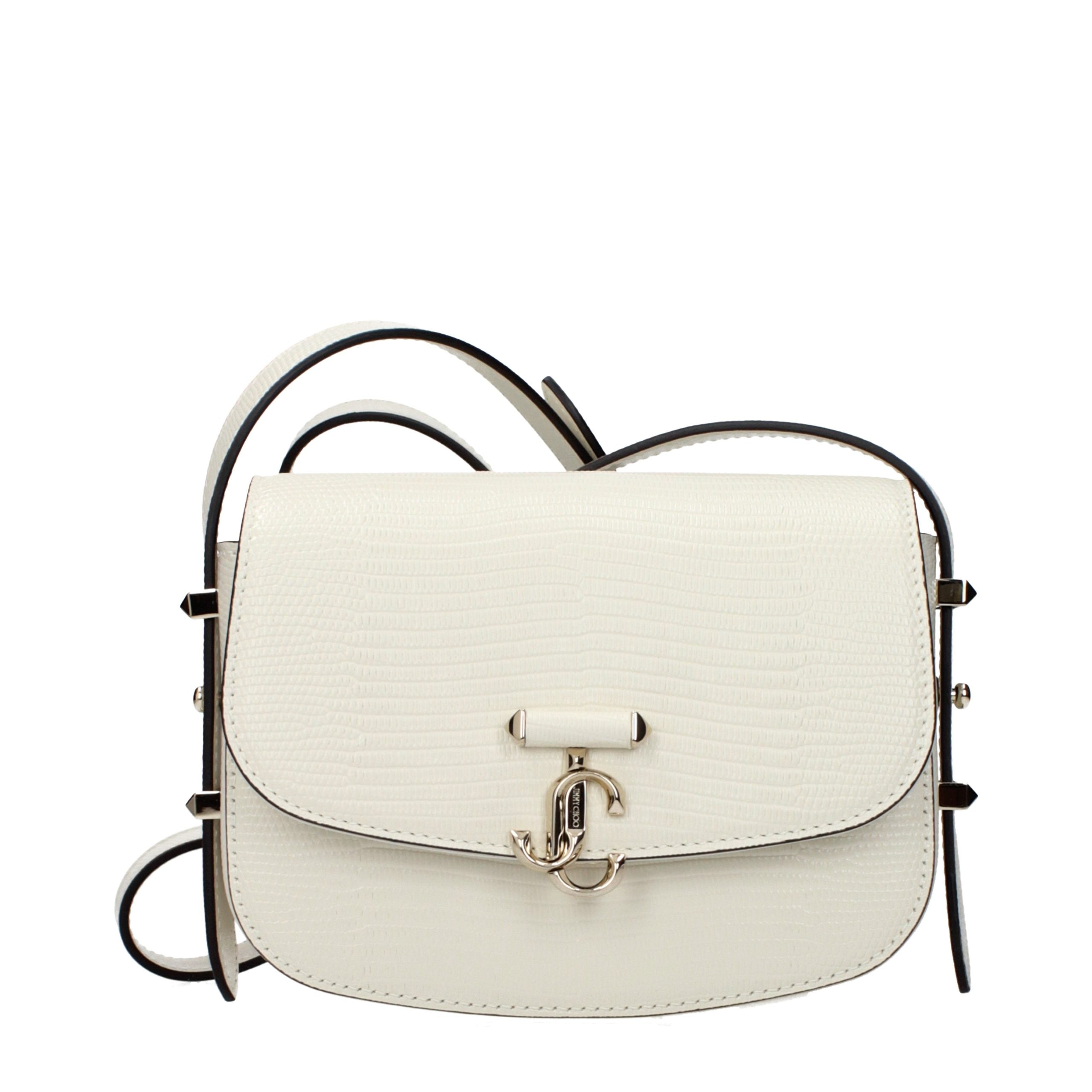 Jimmy Choo JC Crossbody Bag Milk Embossed Leather