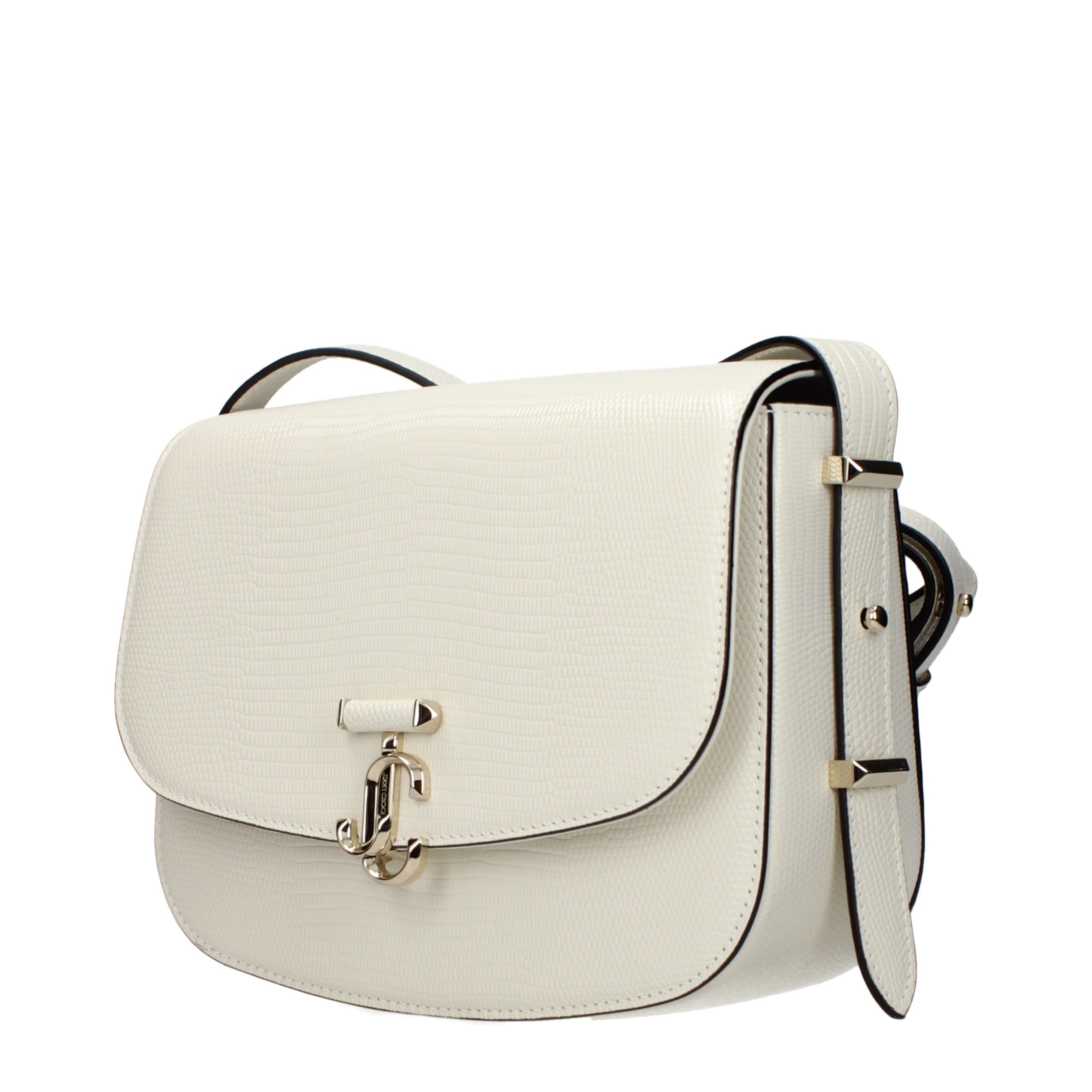 Jimmy Choo JC Crossbody Bag Milk Embossed Leather