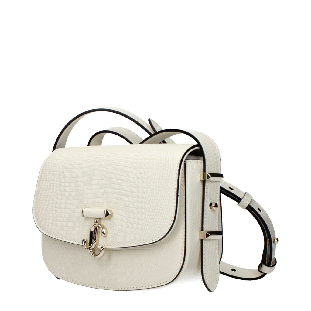 Jimmy Choo JC Crossbody Bag Milk Embossed Leather