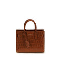 Saint Laurent Sac de Jour Baby Top Handle Bag Brown Croc-Embossed Leather