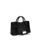 Balenciaga Le City Medium Leather Handbag in Black