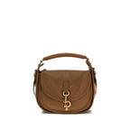 Burberry Small B Clip Calf Leather Crossbody Bag TanBag
