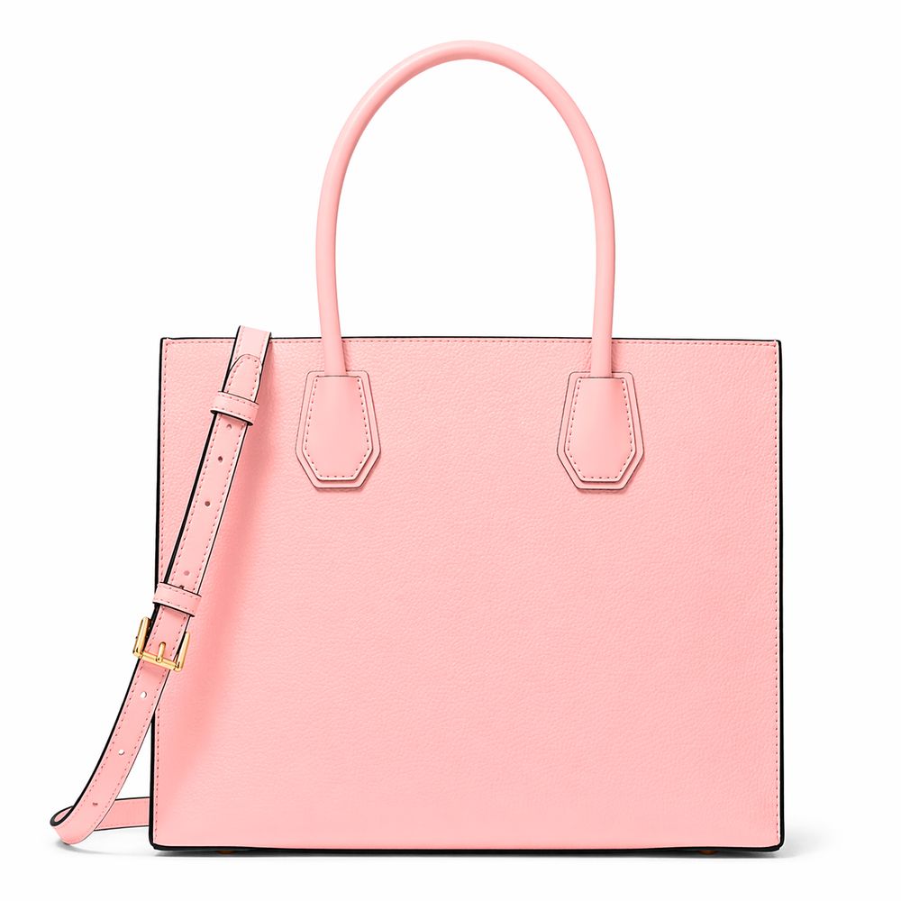 Michael Kors Mercer Medium Leather Tote Bag Powder Blush
