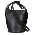 Jacquemus Le Petit Tourni Leather Bucket Bag in Black