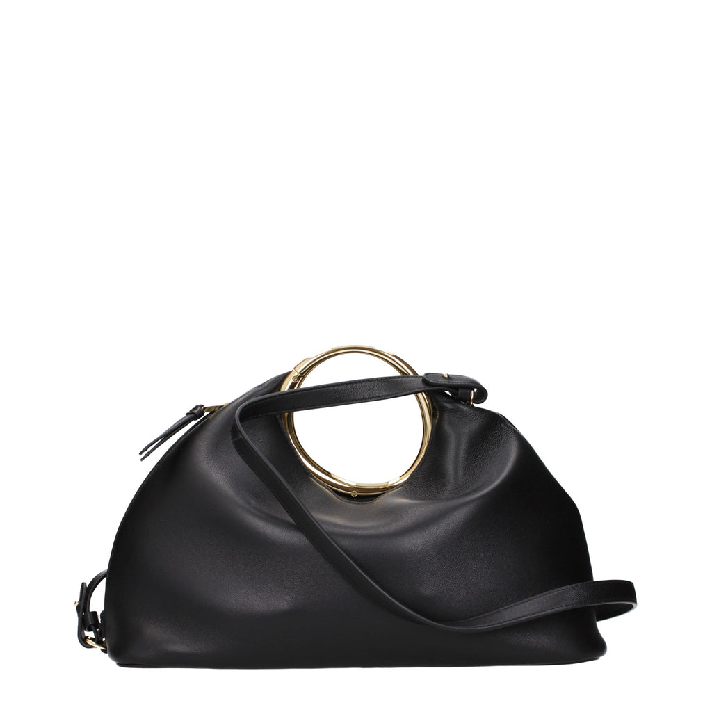 Jacquemus Le Calino Leather Shoulder Bag in Black