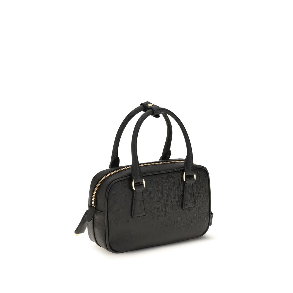Prada Saffiano Leather Mini Top-Handle Bag Black
