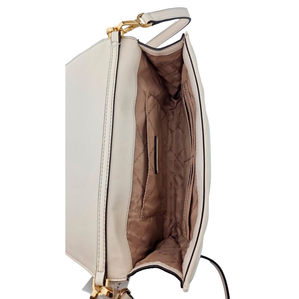 Michael Kors Serena Medium Quilted Leather Shoulder Bag Light Cream