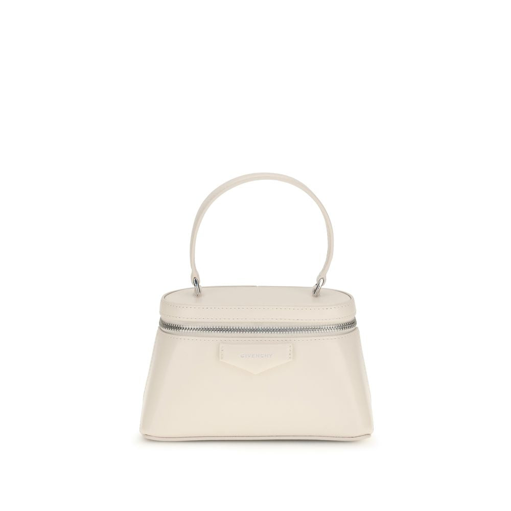 Givenchy Antigona Mini Top Handle Bag in Pearl Beige Calfskin