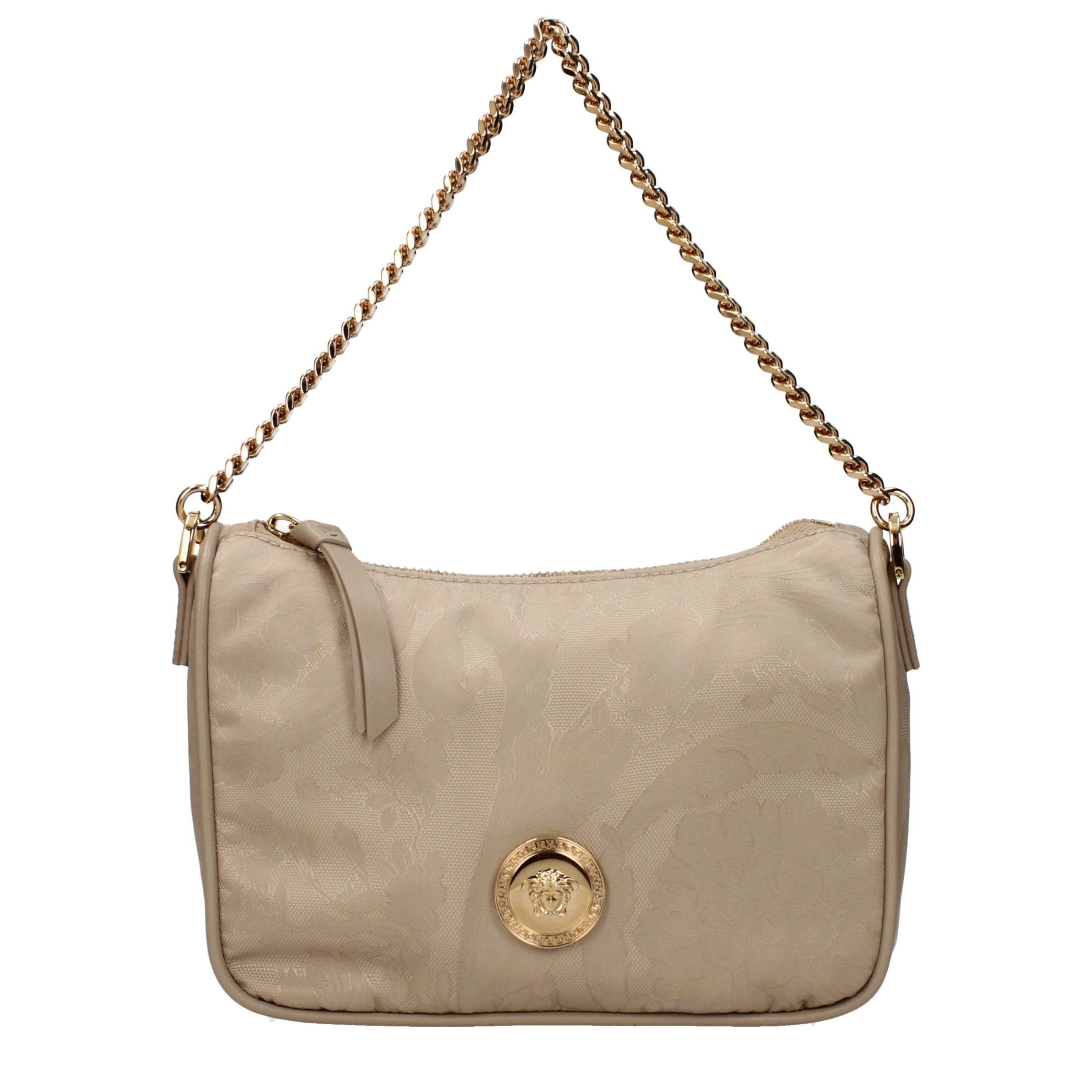 Versace Medusa Chain Shoulder Bag Beige