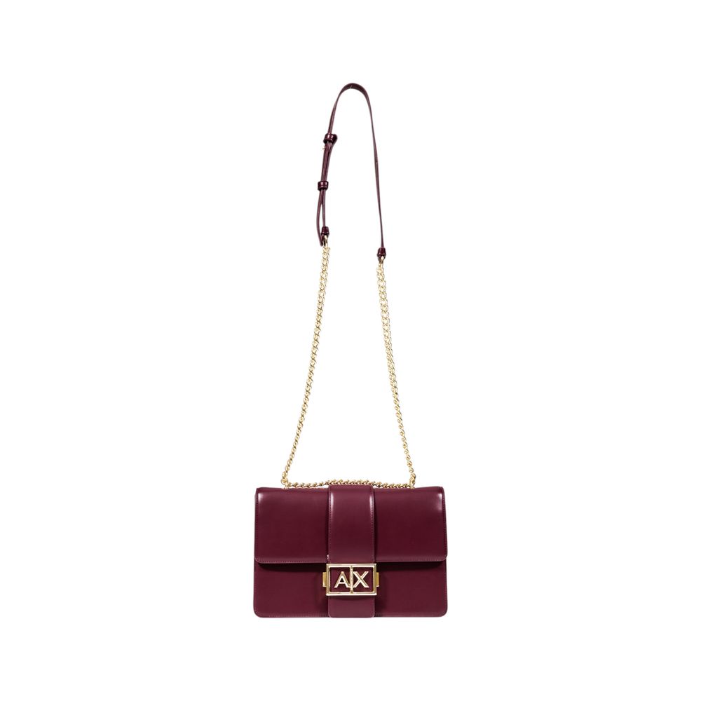 Armani Exchange Jodie Medium Chain Crossbody Bag Bordeaux