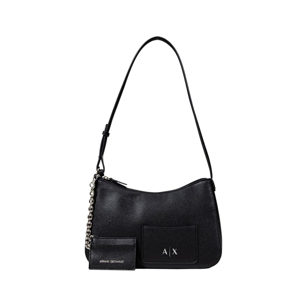 Armani Exchange Pebbled Effect Shoulder Bag Black