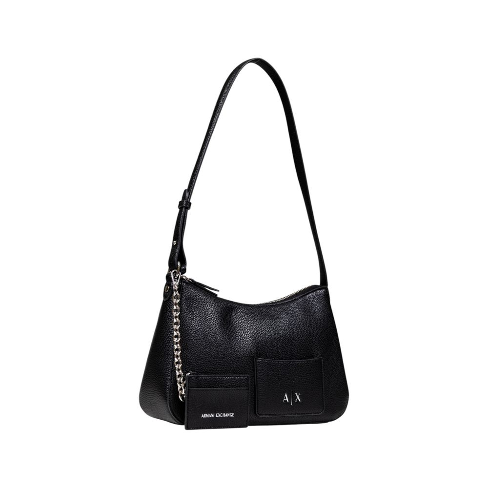 Armani Exchange Pebbled Effect Shoulder Bag Black