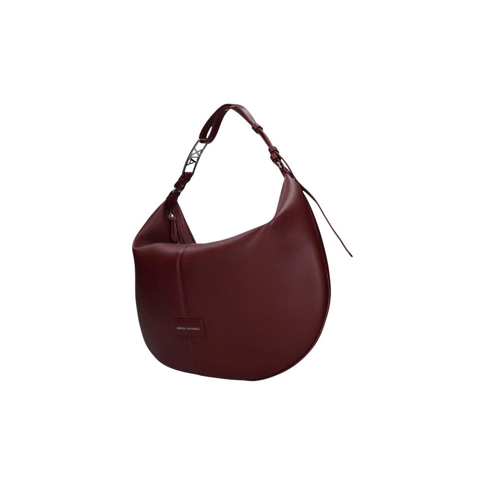 Armani Exchange Rounded Shoulder Bag Burgudy