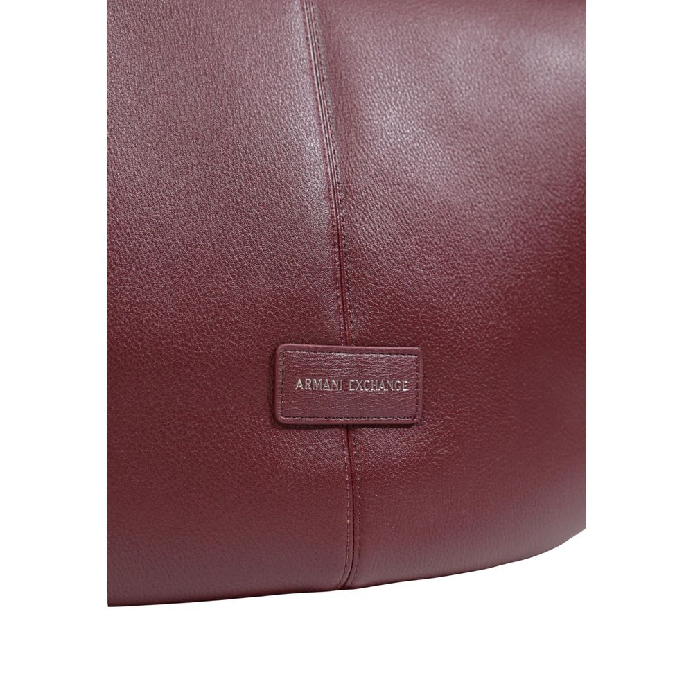 Armani Exchange Rounded Shoulder Bag Burgudy