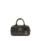 Miu Miu Arcadie Matelassé Lambskin Mini Handbag Brown