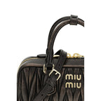 Miu Miu Arcadie Matelassé Lambskin Mini Handbag Brown