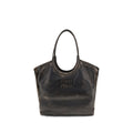 Miu Miu Ivy Distressed Leather Tote Bag Brown