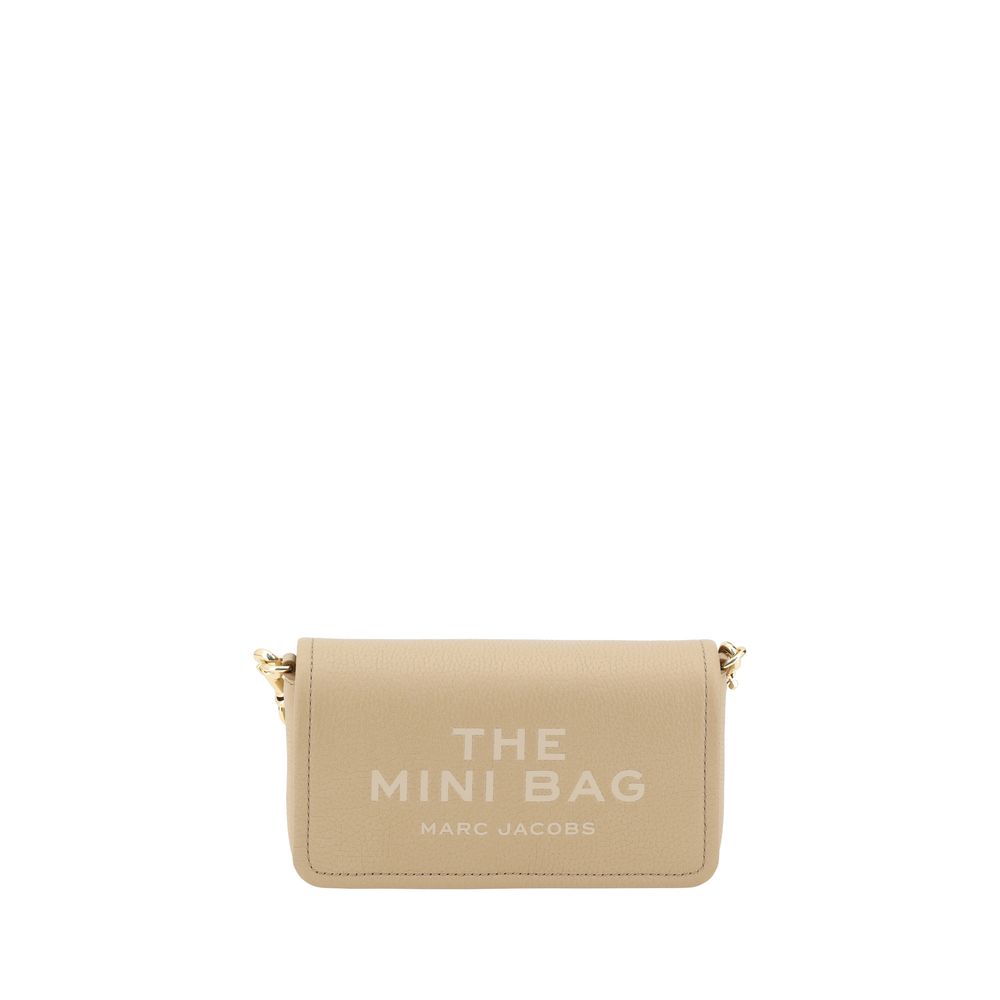 Marc Jacobs The Mini Bag Shoulder Bag Grained Leather Beige