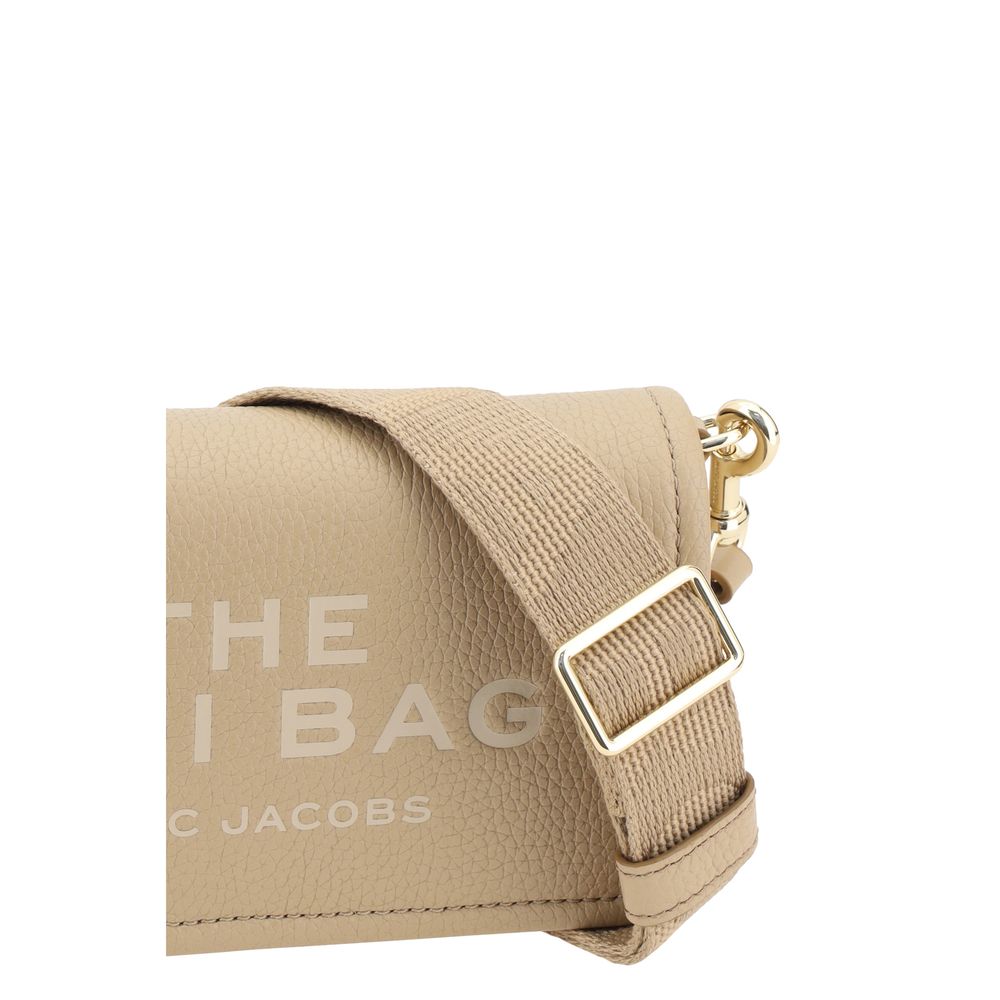 Marc Jacobs The Mini Bag Shoulder Bag Grained Leather Beige