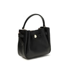 Tory Burch Romy Mini Bucket Bag Grained Leather Black
