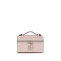 Tory Burch Romy Slim Top Handle Bag Pebbled Leather Pink