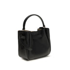 Tory Burch Romy Mini Bucket Bag Grained Leather Black